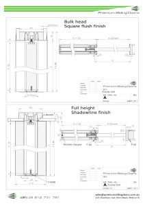 cavity sliding door wall section detail diagram