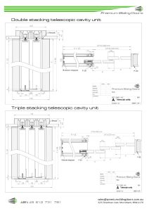 cavity sliding door wall section detail diagram